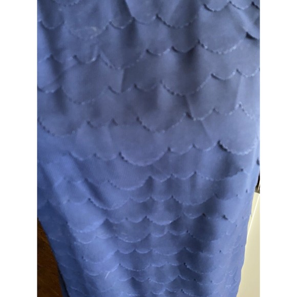 NWT Max Studio M dress navy blue size medium M Med sleeveless Mermaid Scales New - Picture 6 of 14